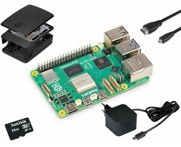 Okdo Raspberry Pi 5, 4GB Starter Kit - Raspberry Pi 5 startpaket med allt du behöver