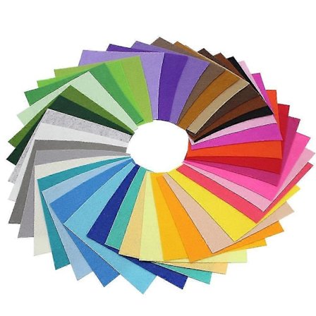 40 stk. Svarte Sengetøy Filtstoffark Polyesterstoff Farget Filtstoff Kvadrater Brun Filt