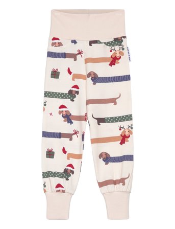 Bamboo Baby Pants Santa Dogs White Geggamoja