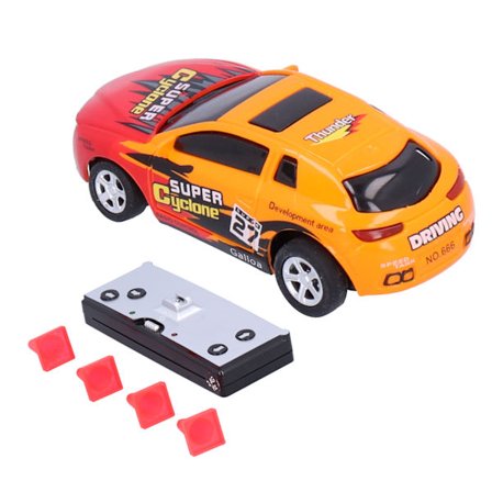 Bærbar Mini Fjernstyrt Bil Oppladbar 2.4G Elektrisk Racing Bil Modell Leke Gul