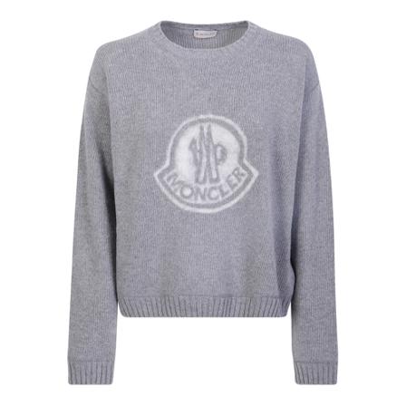 Moncler Logo Jumper Grå, Dame Striktrøjer