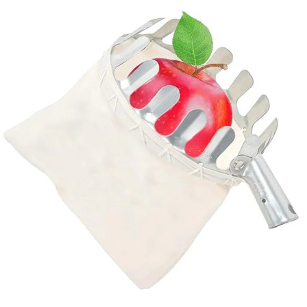 Fruktplukker med stoffpose, 14 cm, epleplukker for høsting av epler, appelsiner, fersken, pærer og kirsebær