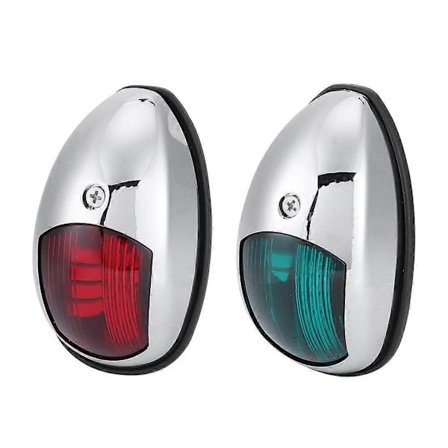 12V LED Marine Navigasjonslys Vanntett Grønn Styrbord Rød Babord Lampe Sidemontering for 20m Båt Maksimalt