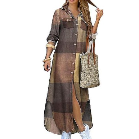 Naisten painettu mekko V-kaula-aukkoinen yksirivinen mekko toimistoon, naisten epäsäännöllinen mekko