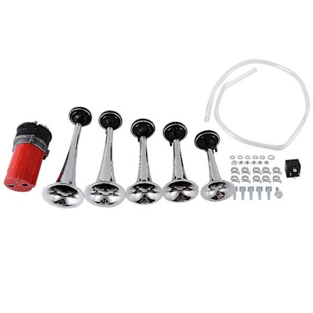 12V rött bilhorn lufthorn musik GM lastbil marin