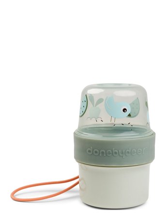 Done by Deer To Go 2-Way Snackbøtte S Birdee Grøn - Green - Ø8X H 11.5CM