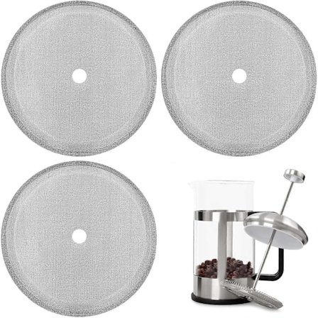 6-pack 10 cm Mesh Kaffepress Ersättning Rostfritt Stål för Cafetière 350 ml (10 cm / 1000 ml / 1000 ml)