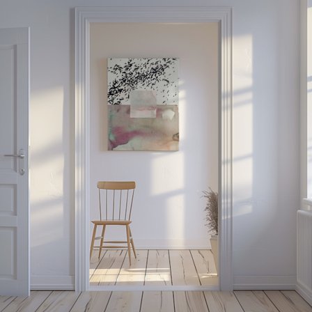 Watercolor abstract composition 7 Canvastavla 50x70 cm