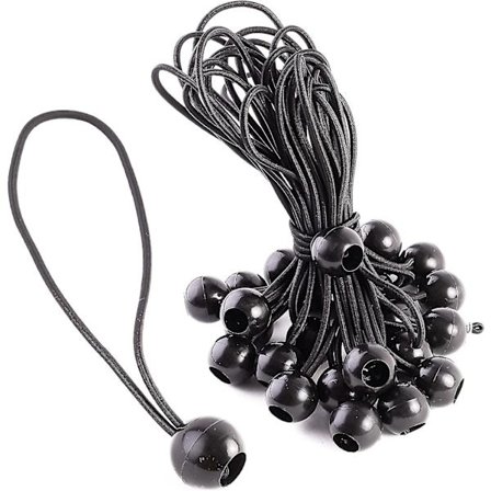 Starlight-bungee-narut palloilla - 25 x 20 cm pakkaus Yleiskäyttöiset bungee-narut klipseillä - Raskaat bungee-verkot Sopivat täydellisesti leirintään