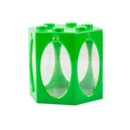 Betta Fish Tank Building Block Aquarium GRÖN OVAL OVAL