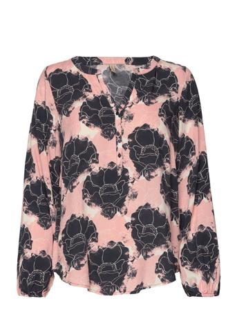 Sc-Jenna Bluse Langermet Rosa Soyaconcept*Betinget Tilbud