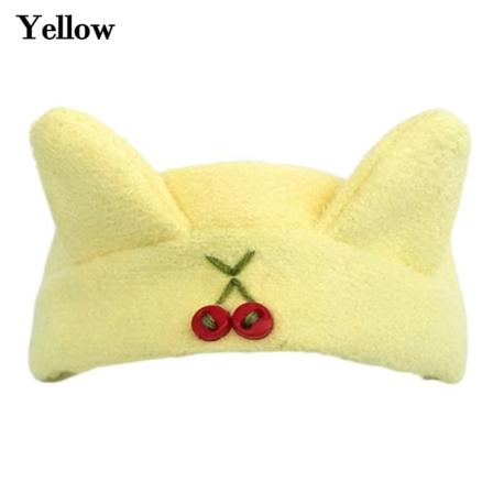 Sarjakuva Puuvillahatut Animal Ear Caps KELTAINEN Yellow