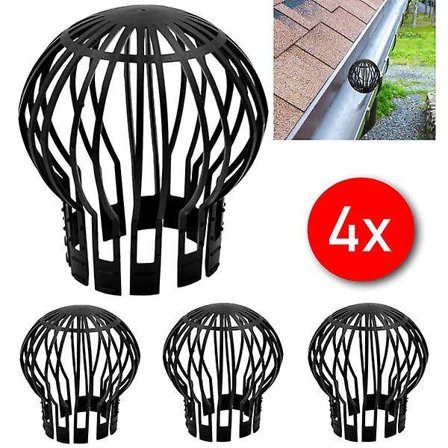 4x Lehtisuoja Alasputken suoja Alasputken suoja Sadevesikourun suoja Kourusuoja Alasputken suoja