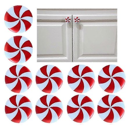 12 st Skåpknopp Dekoration Silikon Godis Dekoration Draghandtag Knopp för Helgdagar