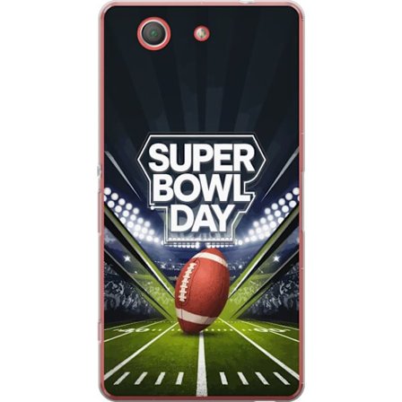 Yhteensopiva Puhelinkuori Sony Xperia Z3 Compact Super Bowl Day juliste, jossa amerikkalainen jalkapallo valaistuksella varustetulla areenalla dramaat