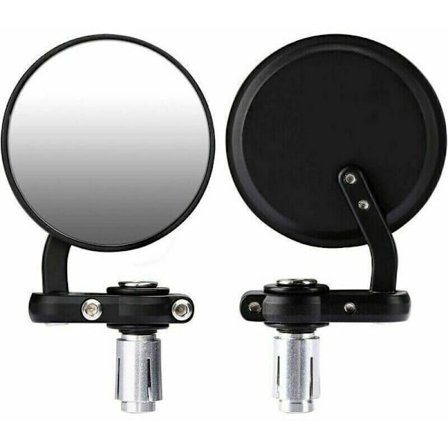 Motorcykel Bakview Spejle, Runde Motorcykel Bakview Spejle 7/8 Tommer 22mm Runde Stang End Spejl-