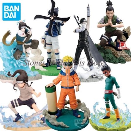 Bandai Banpresto Mindeværdige Saga Momochi Zabuza Uchiha Sasuke Uzumaki Naruto Hyuga Neji Haku Bevægelig Dukke Figur Serie Model Legetøj