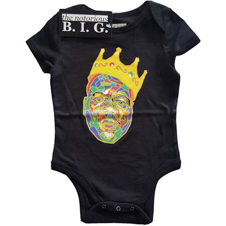 Biggie Smalls Baby Crown Babygrow 6-9 månader Svart