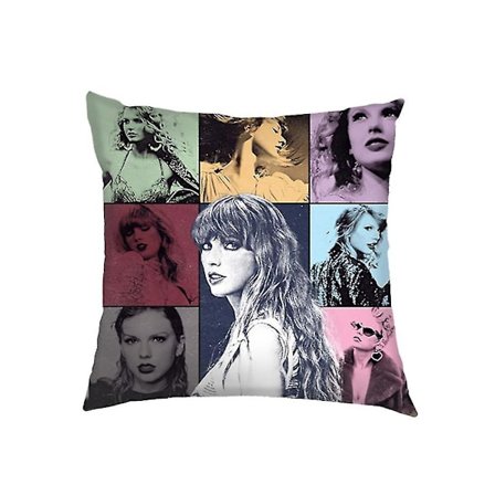 2024 Taylor Swift Putetrekk Dekorativ Pute Sofa Bil Hjem Kontor Dekorasjoner Swiftie Fans Gaver 45x45 Cm