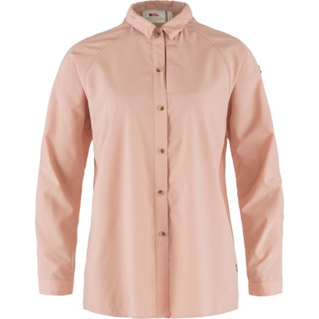 Fjällräven Women's Abisko Hike Shirt in Chalk Rose, Recycled Polyester | Size: Large
