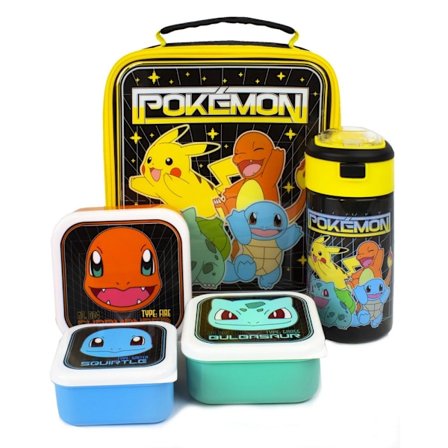 Pokemon-figurer Pikachu Lunch Bag och flaska (5-pack) En