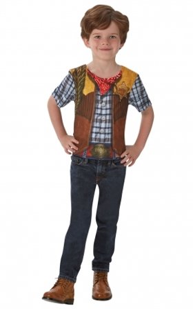 Cowboy T-shirt Børnekostume L