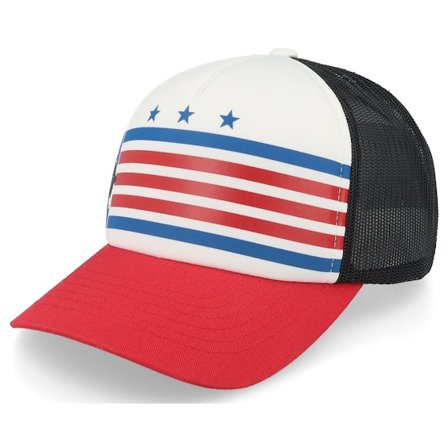 Fox - White trucker Czapka Z Daszkiem - Unity Hat White/Black/Red Trucker @ Hatstore