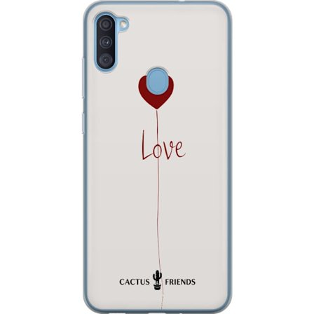 Yhteensopiva Puhelinkuori Samsung Samsung Galaxy A11 Cactus and Friends - Love Balloon Minimal