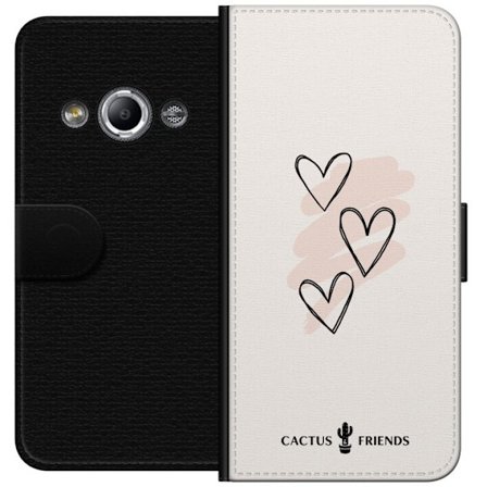 Yhteensopiva Lompakkokotelo Samsung Galaxy Xcover 3 Cactus and Friends - Soft Romance Sketch