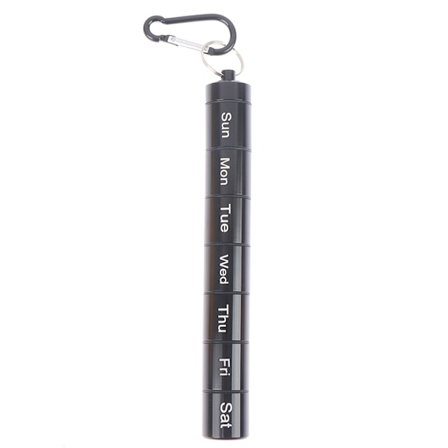Metal Weekly Pill Box Delt innen 7 dager Moderne nøkkelring for M