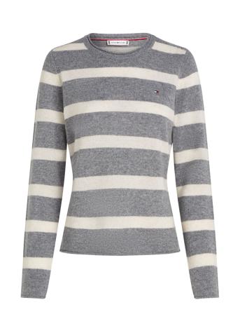 Tommy Hilfiger Soft Wool C-Nk Sweater Grå