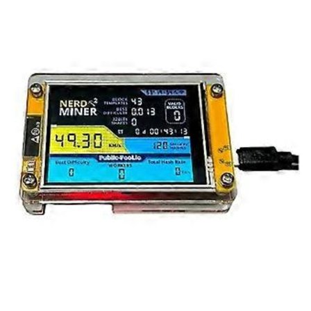 Ny Nerdminer V3 2,8-tums BTC Solo Lottery Nerd Miner Crypto Solo Mining-maskin