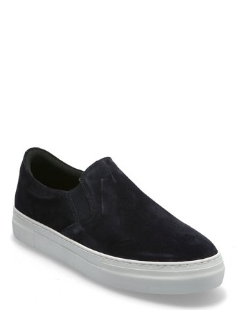 Slhdavid Chunky Suede Slipon Black Selected