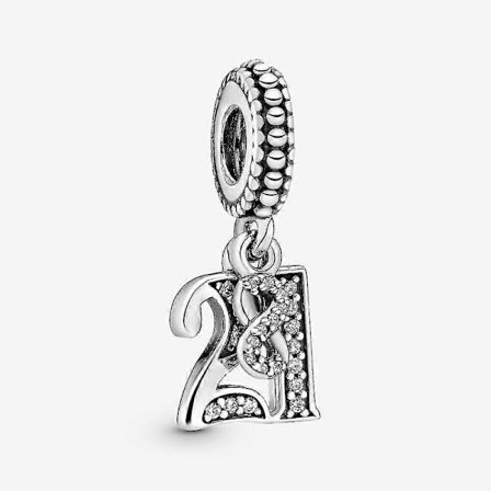 925 Sterling Sølv Charms Perler 18 21 30 Feiring Anheng Charm Passer Pandora Armbånd Halskjeder Smykker For Kvinner 21-årsdag