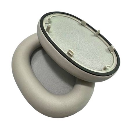 Udskiftningsørekopper Kompatibel med SONY WH-1000XM6 (2 stk) - Proteinlæder, Sølv