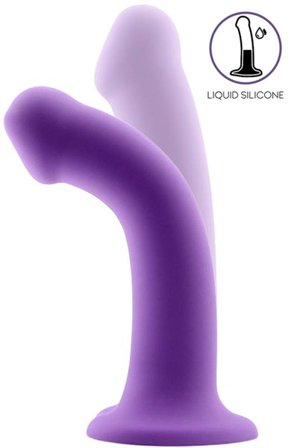 Bouncy Liquid Silicone Flexible Dildo Purple 18cm - Woome.pl