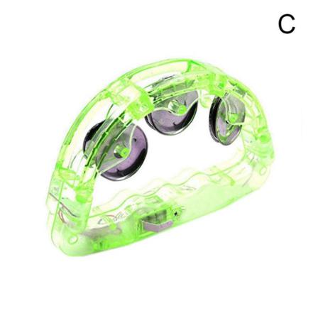 Blinkande Tambourine Led Light Up Sensorisk Leksak För Barn Musi