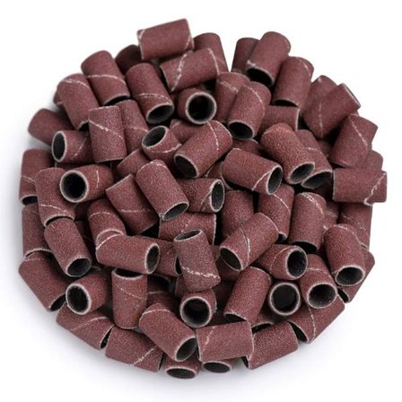 100 st Slipband Professionell Nagel Manikyr 180 Grit Elektrisk Fil Sand Bit Set, Perfekt Passform för Nagelborr Bits som Arbetar på Akrylnaglar