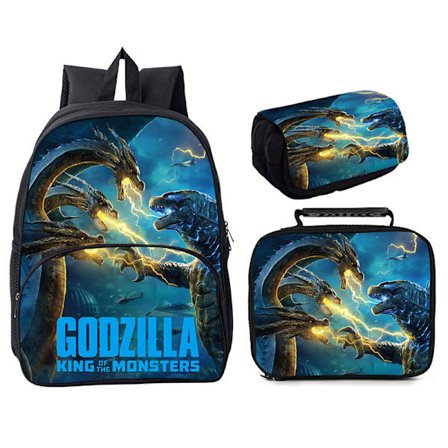 Godzilla vs King Kong tredelad 16" rundväska Style 1