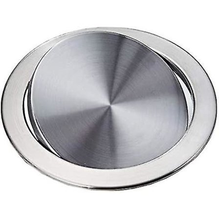 Stål søppelbøtte med vippedeksel, flush montert, balansert vippedeksel for kjøkkenbenker