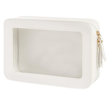 Klar Sminkepung Reise Toalettvesker for Kvinner Kosmetikkvesker med Doble Glidelåser Vanntett Liten Sminkepung for Damer Jenter