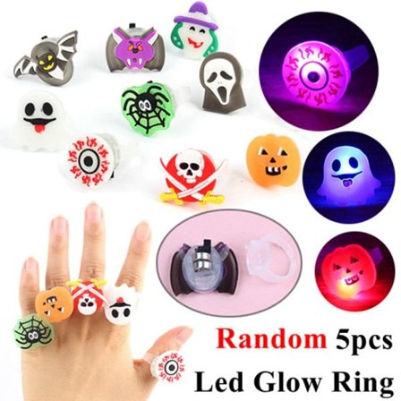 5 STK LED Lysende Legetøj Finger Ring Broche Børn Legetøj