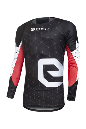Maglia Cross Eleveit X-TREME Nero-Rosso-Bianco S