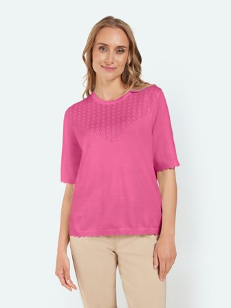 SIGNATURE - Kortærmet Strik - Pink