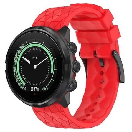 Til Suunto Spartan Sport 24 mm fodboldmønster silikone ensfarvet urrem