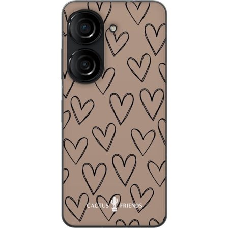 Yhteensopiva Puhelinkuori Asus Asus Zenfone 10 Cactus and Friends - Earthy Sketch Hearts