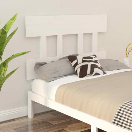 Vidaxl Sänggavel Vit 93,5x3x81 Cm Massiv Furu Vit