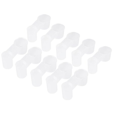 10 STK Praktisk Vand Drikke Kop Foder Drikkeskål i Plastik til Fugle Duer Papegøjer