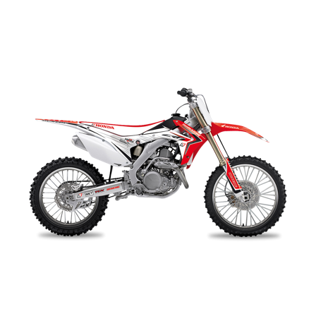 Kit Adesivi Blackbird Linear Rosso-Bianco-Nero - Honda CRF 450R 2013-2016