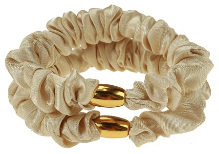 Senze Satin Elastikker Sand, Hår, Hårpynt, Hårelastikker